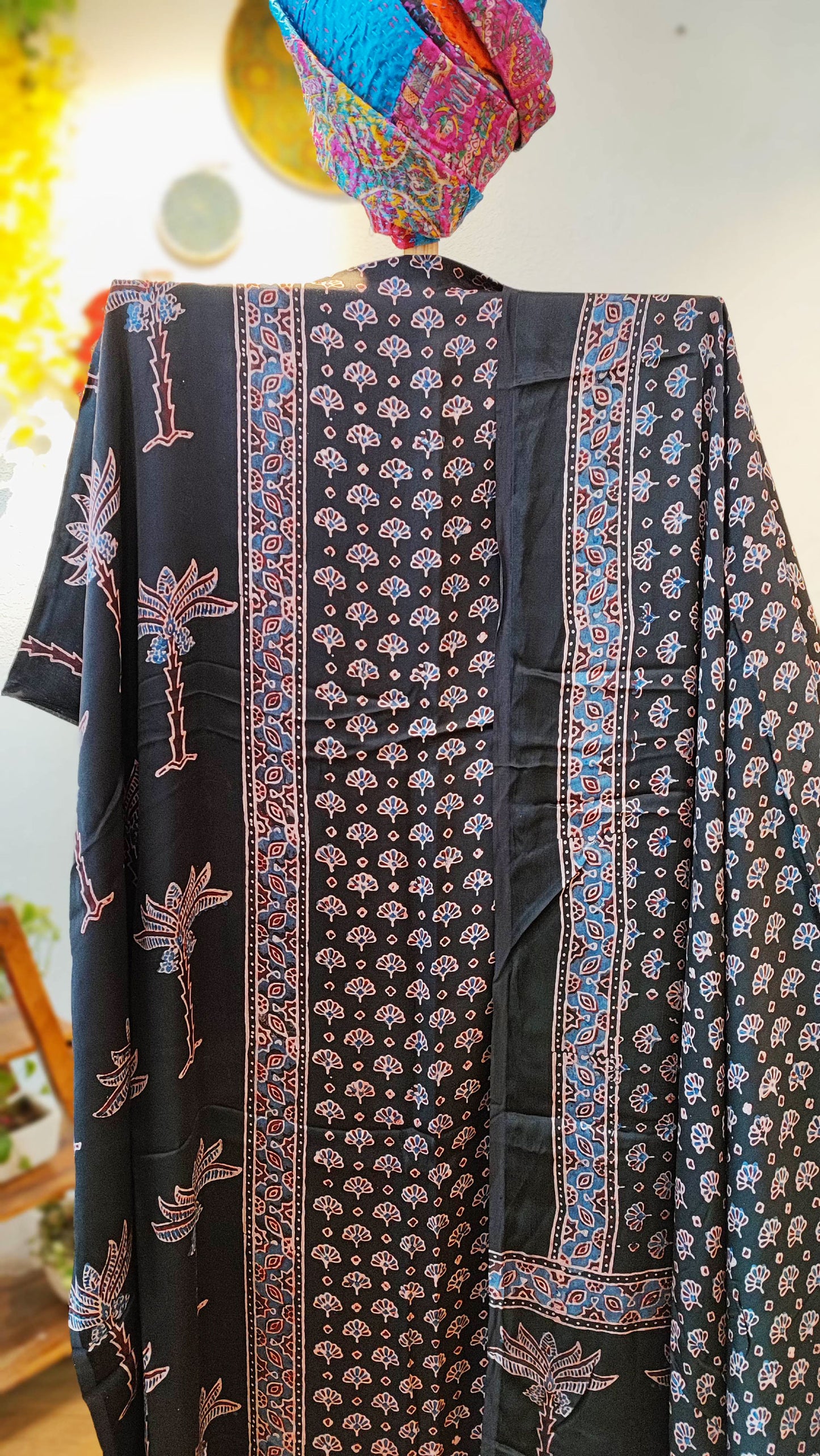 Black Premium Ajrakh Modal Silk Handblock Printed Suit Set