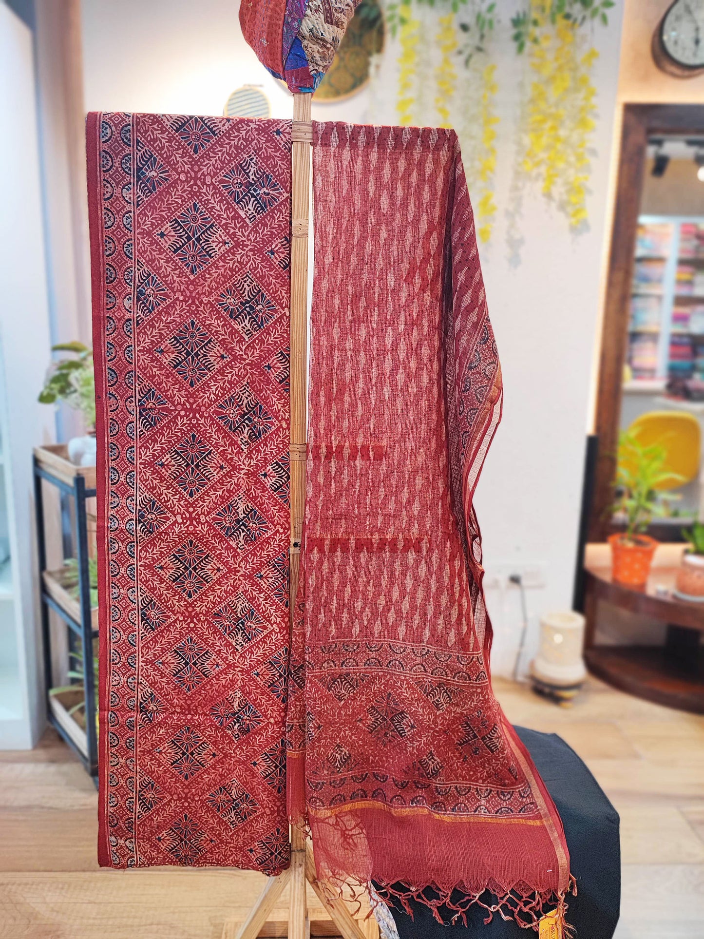 Vanaspati Print Pure Cotton Suit With Kota Dupatta