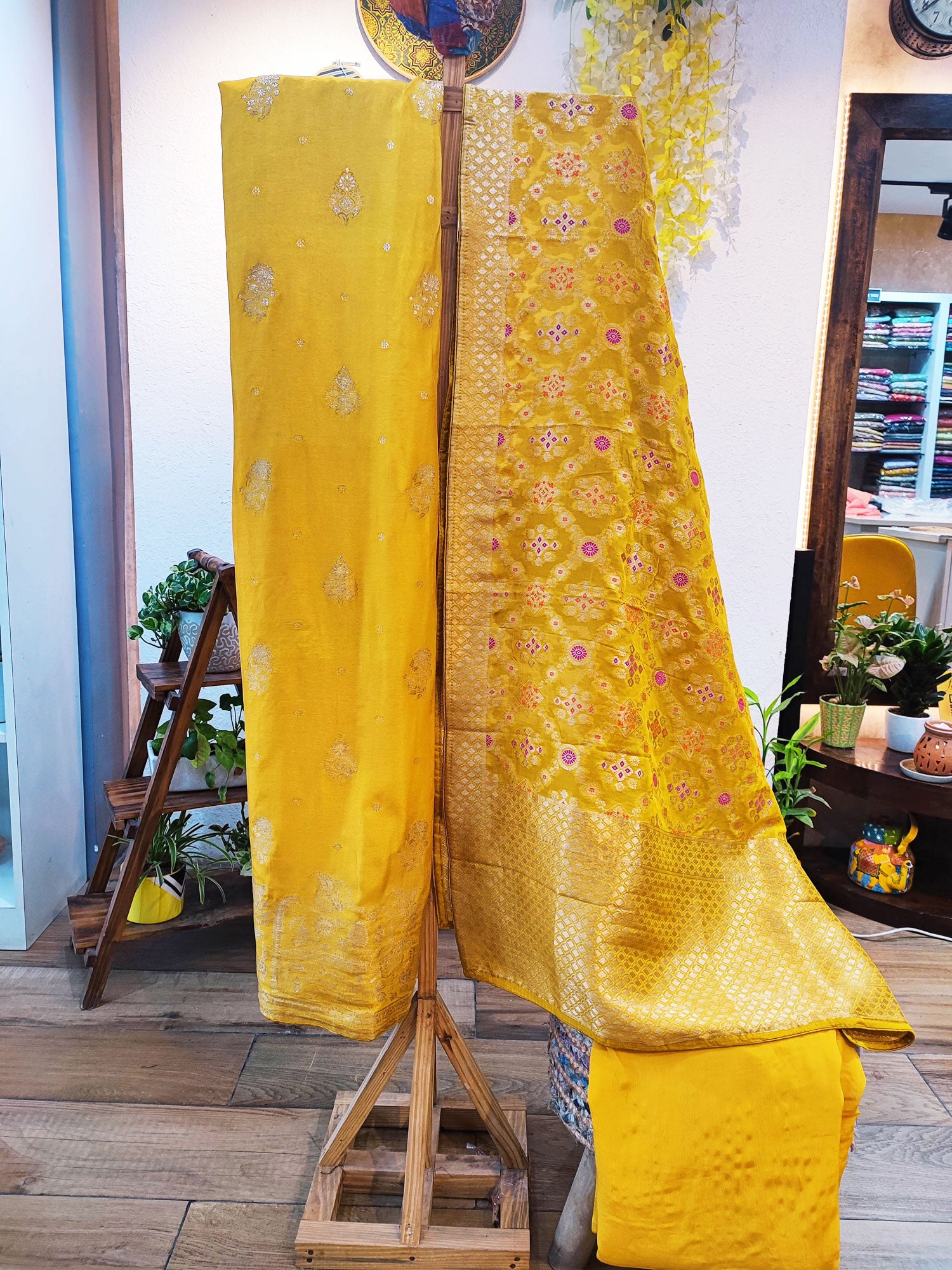 Cotton suits with silk shops dupatta