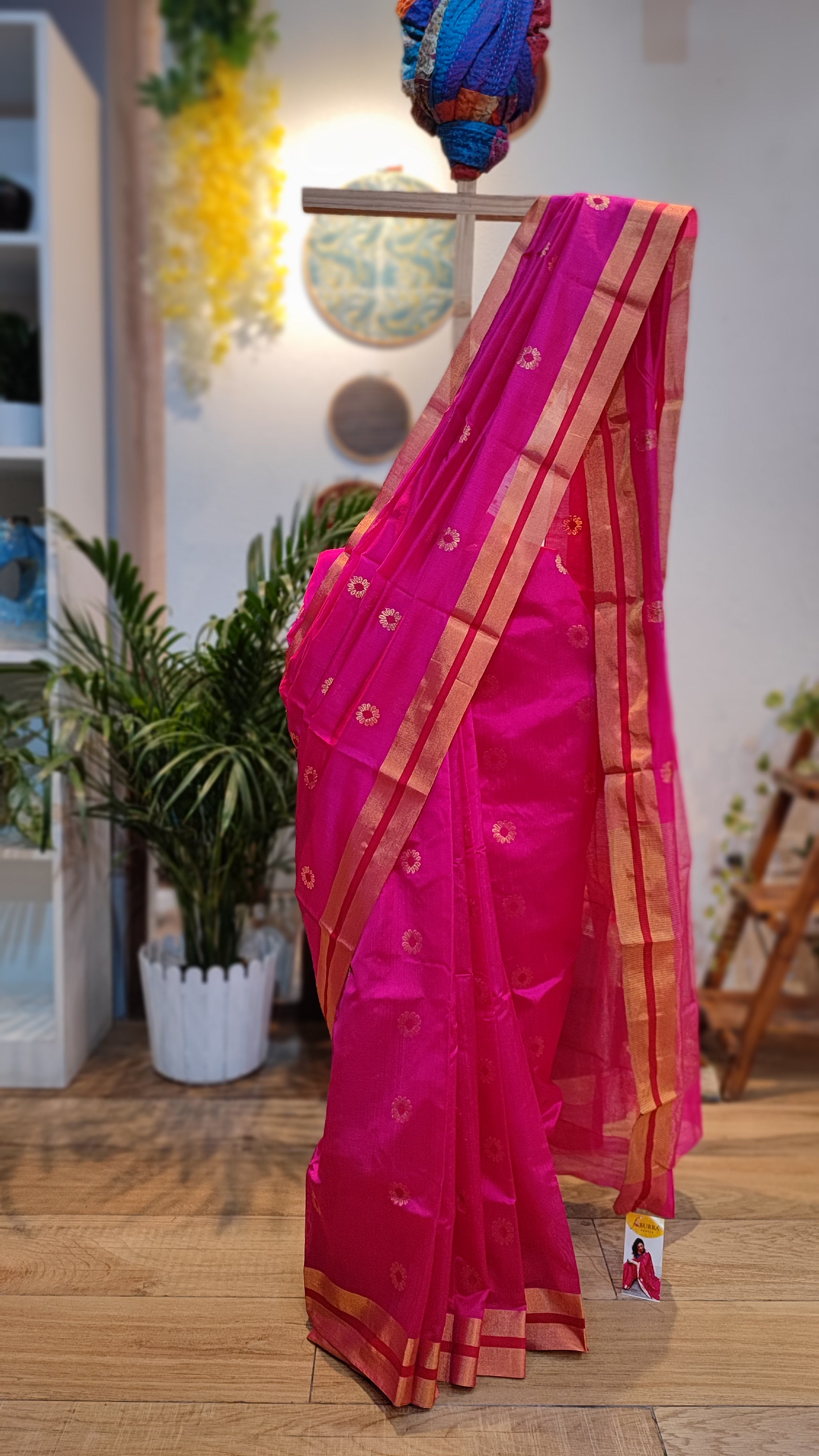 Buy Pink-Orange Pure Handloom Ikat Pochampally Pattu Silk Saree-UNM76030  Online at Unnatisilks.com|UNM76030