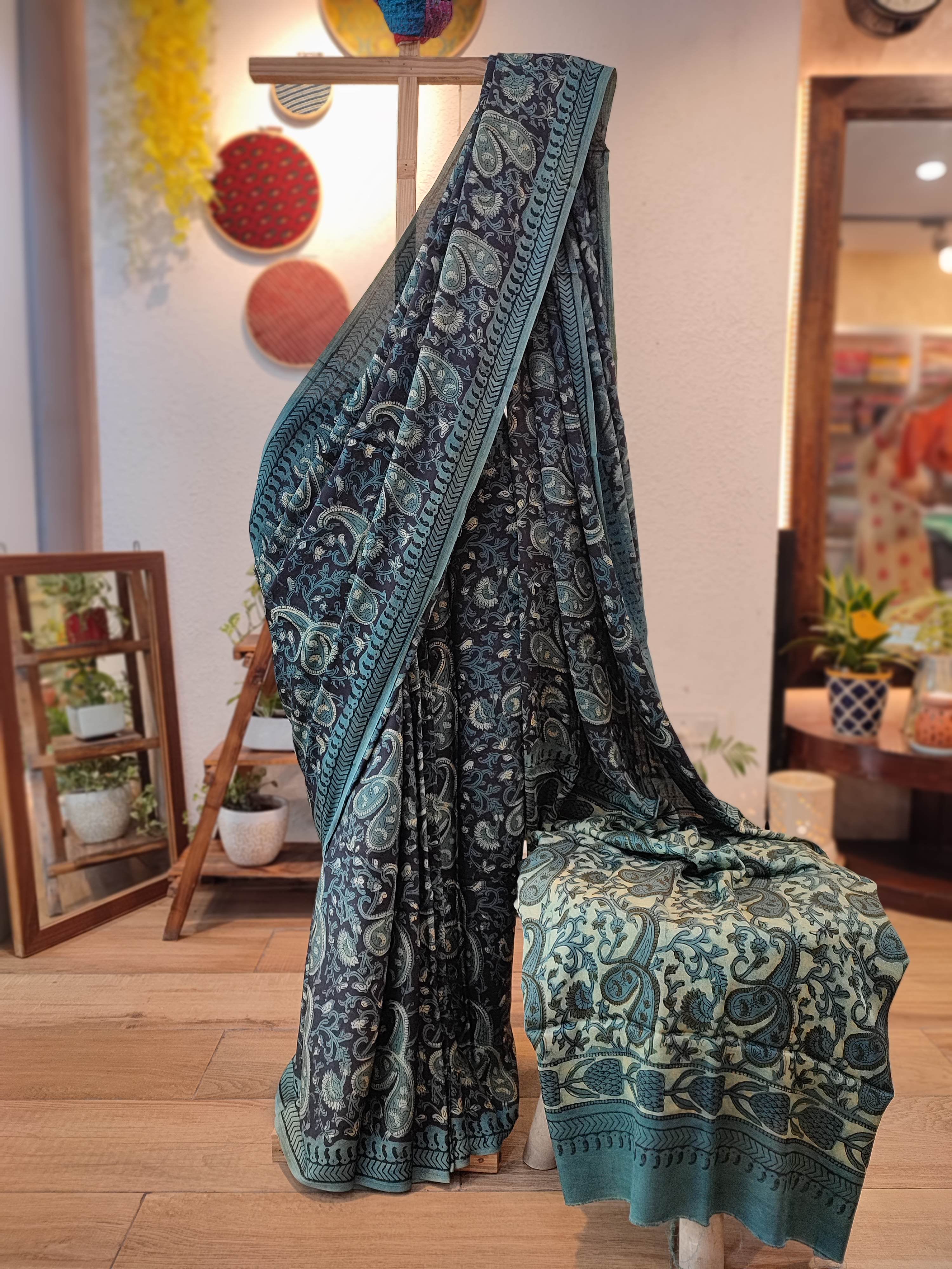 Buy Hand Block Printed Sarees Online | Best Deals – Sandlore Clothing And  Lifetsyle